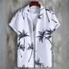 3D Printed Geometry Men's Shirts Loose Casual Fashion Button Short Sleeve Lapel Hawaiian Blouse Shirts for Summer Clothing