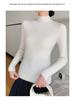 Premium Cashmere Rib-Knit Women's Slim-Fit Warm Sweater - Semi-High Neck, Thickened for Autumn & Winter.