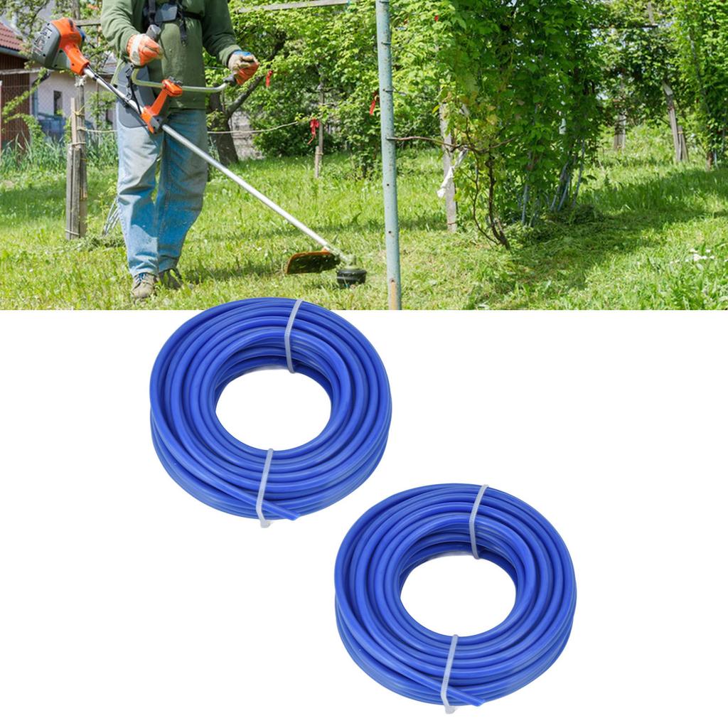 2PCS 4mm String Trimmer Line Nylon Round Trimmer Line Blue Lawn Mower Accessories for
