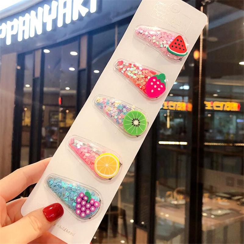Kawaii Cartoon Fruit BB Clip Baby Children Hair Clips Bobby Pin Barrettes Accessories For Girls Kids Hairpins Hairgrip Headdress