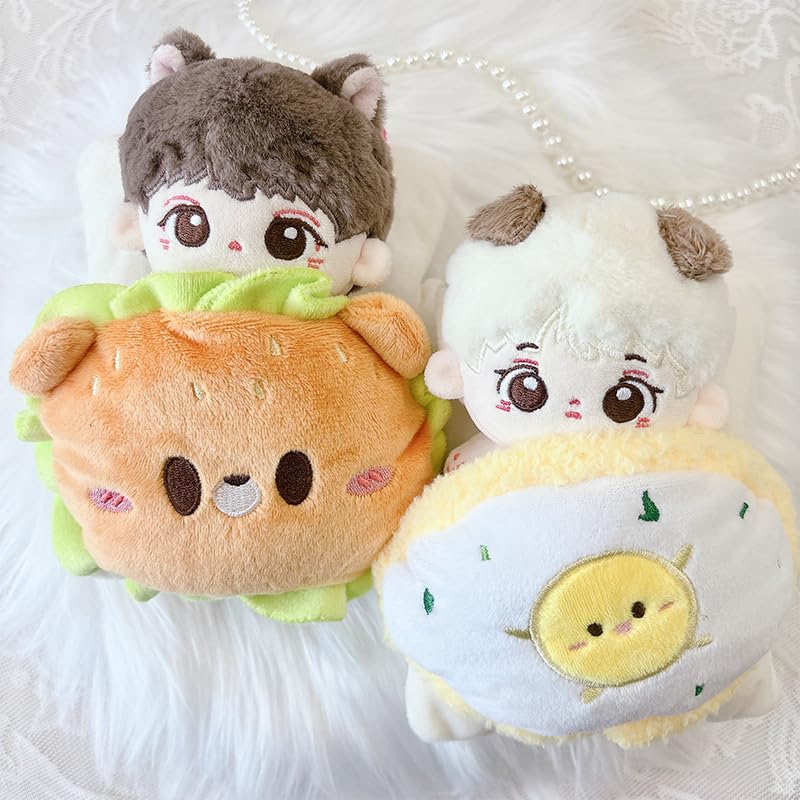 Fluffy Plush Toy Blanket [Hamburger] for 10-15cm Plushies, g.triger, Nuikatsu, Oshi-Nui [Product]