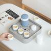 Heartfelt Portable Kung Fu Tea Set: Modern, Anti-scalding Teapot with Quick-brew Cups for Home and Outdoor Use.