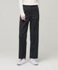 MUSINSA STANDARD WOMAN Women'S Heavyweight Fleece-Lined Straight Hidden Elastic Waist Slacks [Charcoal Gray]
