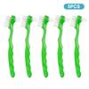 1/5Pcs Double Sided Denture Toothbrush Invisible Braces Cleaning Brush For Men Women False Teeth Brush Oral Cleaning Tools