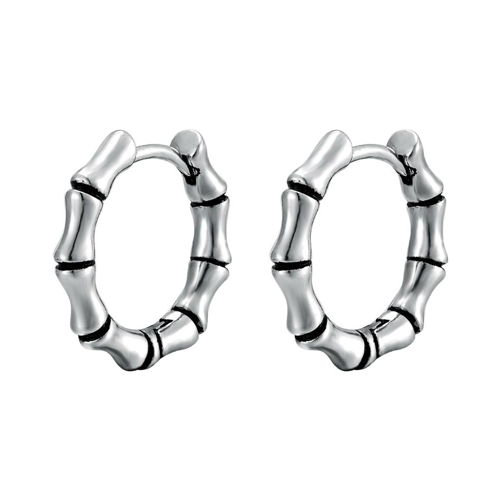 2 Stück/1 Paar Herrenohrringe Einzigartiges Design Kleine Creolen für Damen Edelstahl Vintage Farbe Punk Gothic Trend Schmuck