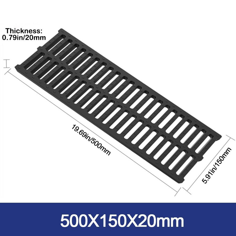 

Нова Високоміцна Кришка для Траншеї Смола Пластик Прямокутна Плита для Каналізаційної Траншеї Решітка Чорна Канава для Стічних Вод Водовідведення Підвал