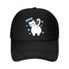 Cute Confused White Cat Rear View Mesh Baseball Cap For Womens Unisex FeUnisex Beach Dad Hat Hip Hop