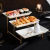 3-Tier Dessert Stand Fruits Pastries Appetizers Tray Elegant Display Rack for Buffet Tables Parties Modern Kitchen Organizer