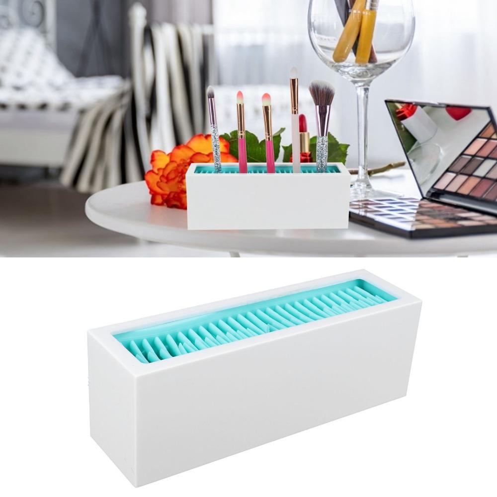 ABS+TPE Silicone Cosmetic Storage Box Portable Cosmetic Organizer Case Jewelry Storage