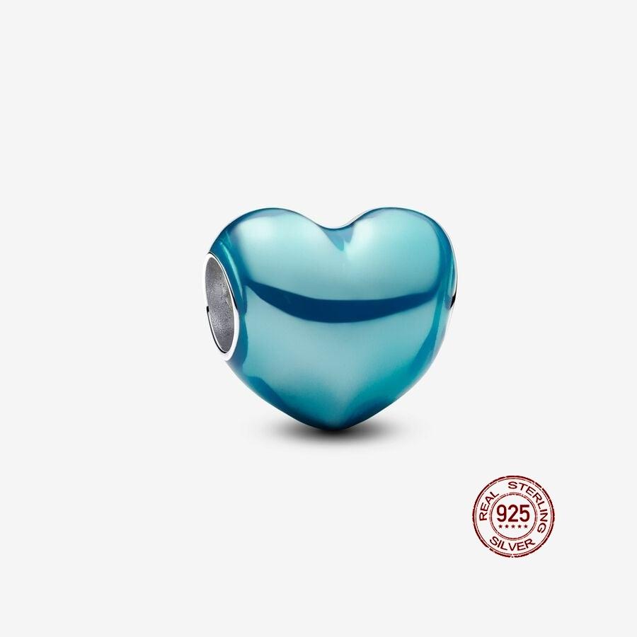 New Black/Red/Blue/Green/Purple Heart Series For Original Bracelet Bead Charm 3Mm Diy Necklace Pendant Accessories