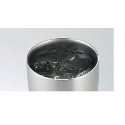 Kakusei Tasty Mirror Doppelwandiger Vakuum-Isolierbecher, Silber, 330ml, TM-01