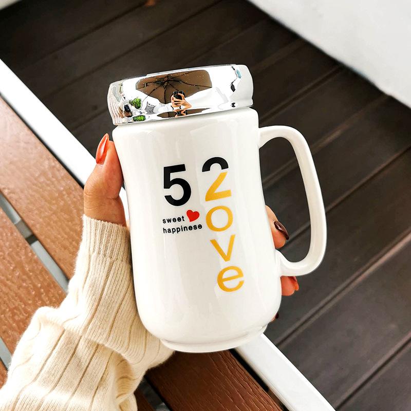 

Couple water cup birthday gift Valentine s Day romantic gift 401-500ml