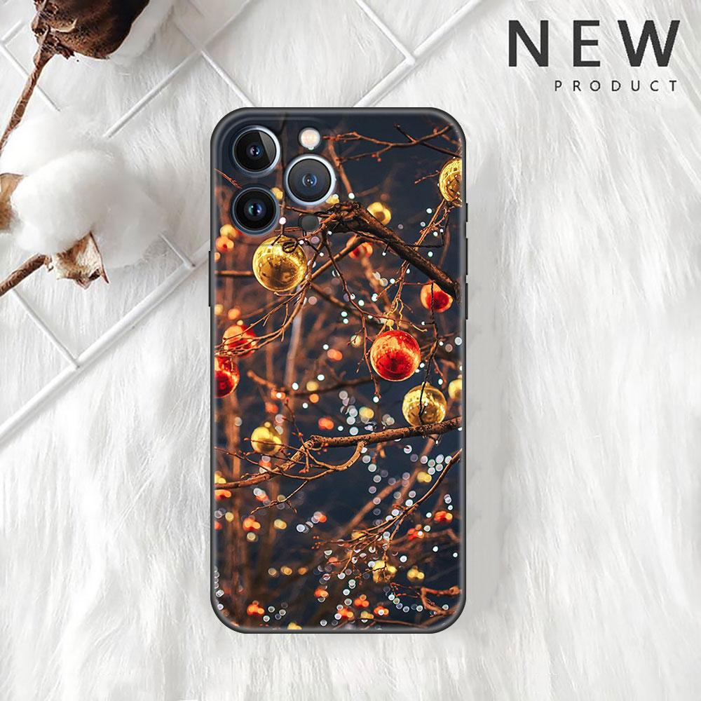 Husă de Crăciun Pentru Apple iPhone 14 11 13 12 Pro 7 Plus XR X XS Max 6 6S 14Pro Max Husă Telefon din Silicon Negru