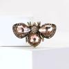 Stylish Rhinestone Bee Brooches for Women Unisex Crystal Glass Insect Pins Event Funny Luxury Gifts New Year Friends Decoration