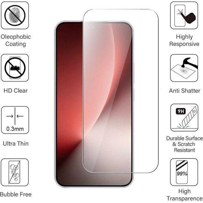 3x Verre Trempé pour Honor Magic 8 Lite, Protection d'écran 9H Antichoc Anti-Rayures Rigide