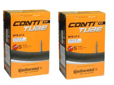 Set of 2 Continental MTB Presta Tube Valve Length 42mm 27.5x1.75-2.5 (47-584/62-584) [item]