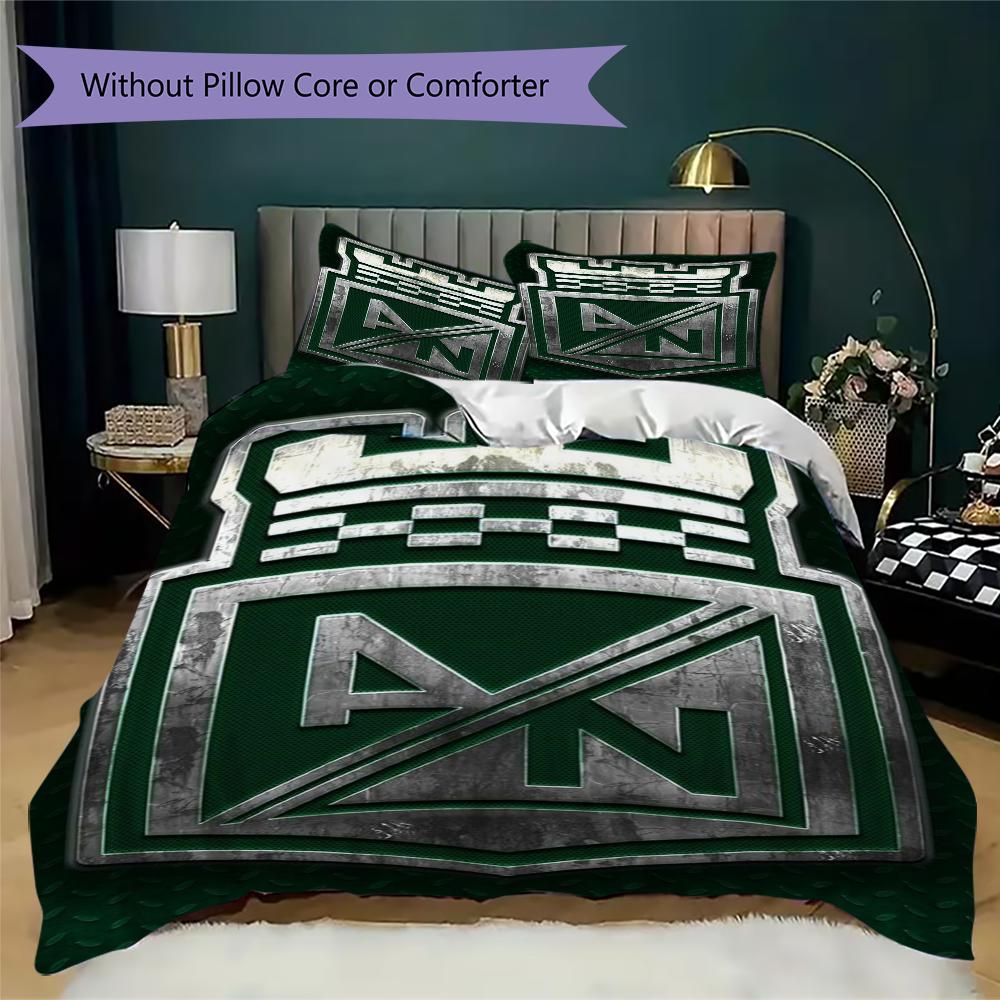 Atlético Nacional Pattern Bedding,Quilt Set Quilt Cover Pillowcase Home Birthday Gift(1 * Duvet Cover + 2 * Pillowcase, Without Core)_lx