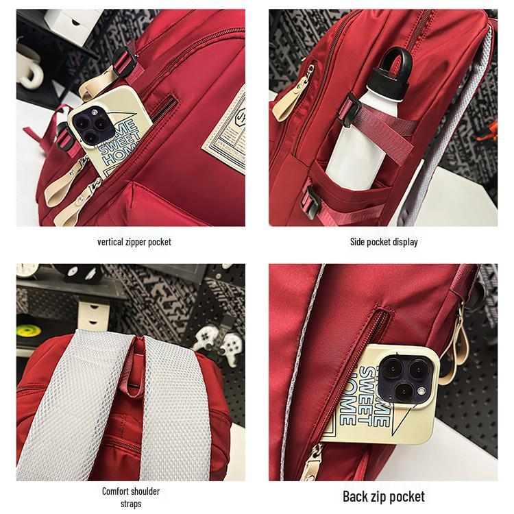 Unisex Large-Capacity Backpack for Students: Simple and Versatile for School, College, and Travel