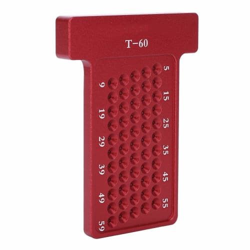 T-square, T-ruler, direct marking, aluminum, high-precision carpenter's marking tool, right-angle gauge, measurement tool (red)