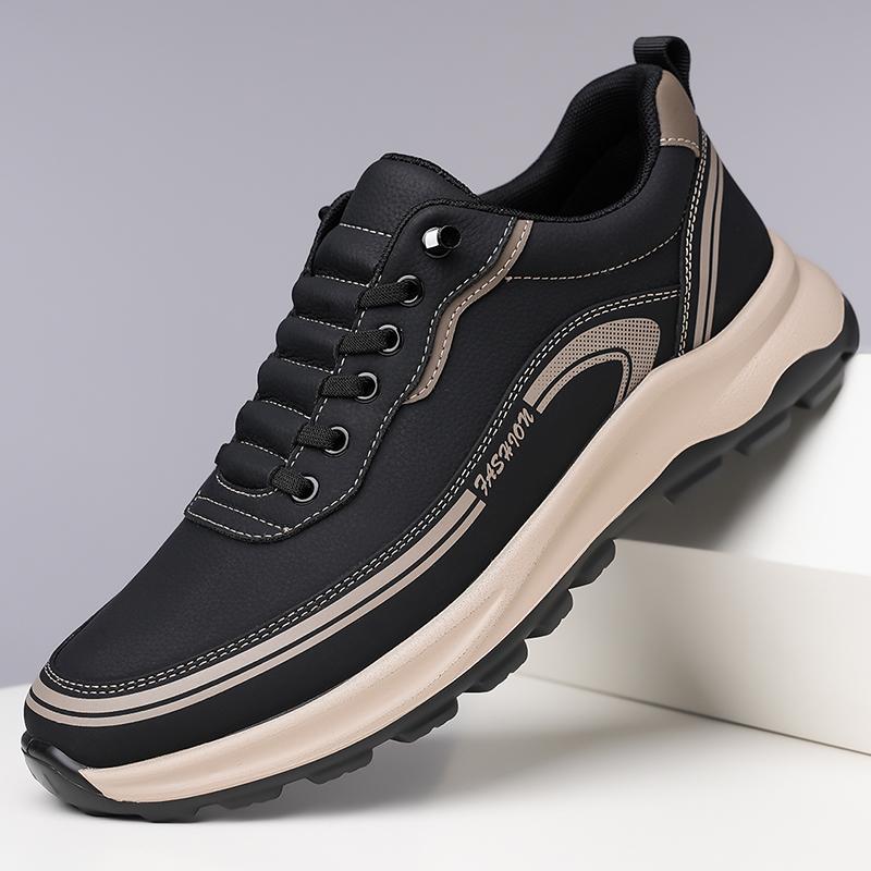 

Мужские кеды на шнуровке, мужская дышащая повседневная обувь, удобная уличная мужская обувь, весенне-осенние мужские кроссовки 44 чёрный