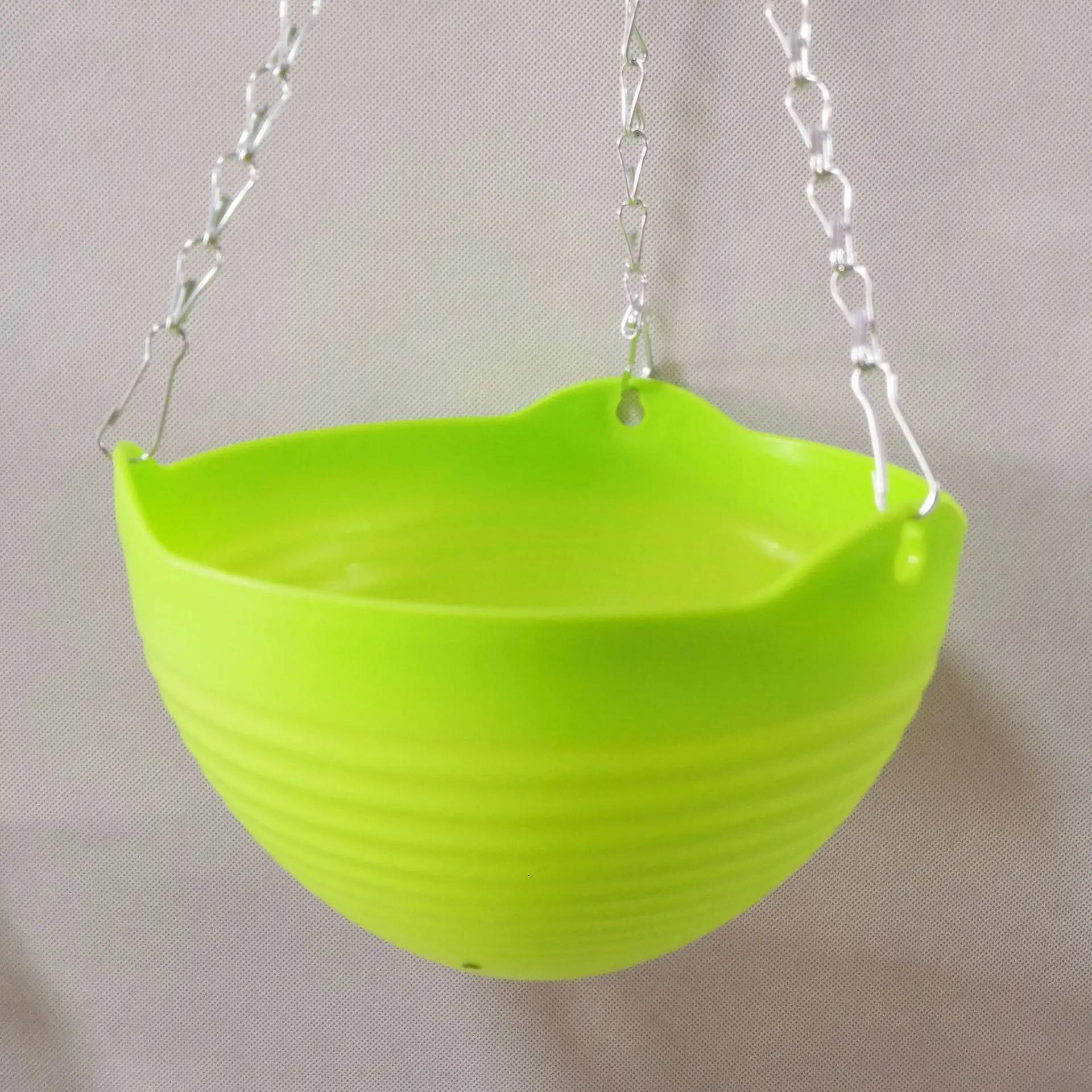 

1 шт. Подвесной цветочный горшок Цепь Корзина Кашпо Держатель Инструменты для дома и сада зелёный