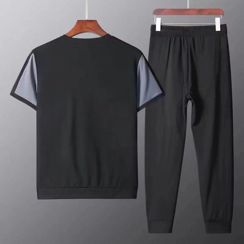 Trendy elastic thin sportswear men's suit summer nine-point pants vitality