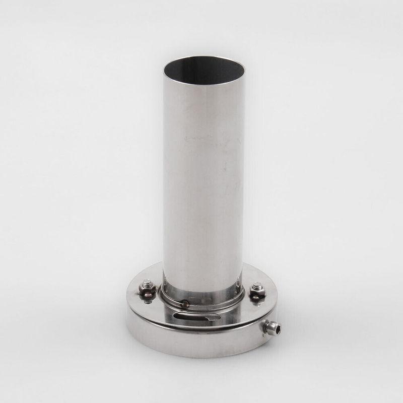 4.5'' Inch Stainless Steel Round Exhaust Muffler Tip Removable Silencer Silver