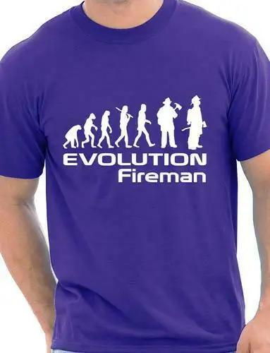 

Evolution of A Fireman Funny Firefighter Gift TShirt 100 Cotton ONeck Summer Short Sleeve Casual Mens Tshirt Size S3XL 4XL
