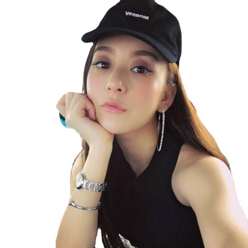 DINGKA Rhinestone Large Circle Hoop Earrings - Exaggerated Street Dance Hip Hop Style