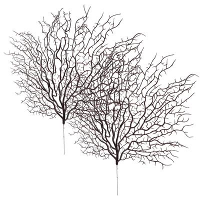 2Pcs Artificial Coral Branches Decorative Plastic Twigs for DIY Flower Arrangement Vase Filling Home Table Decoration
