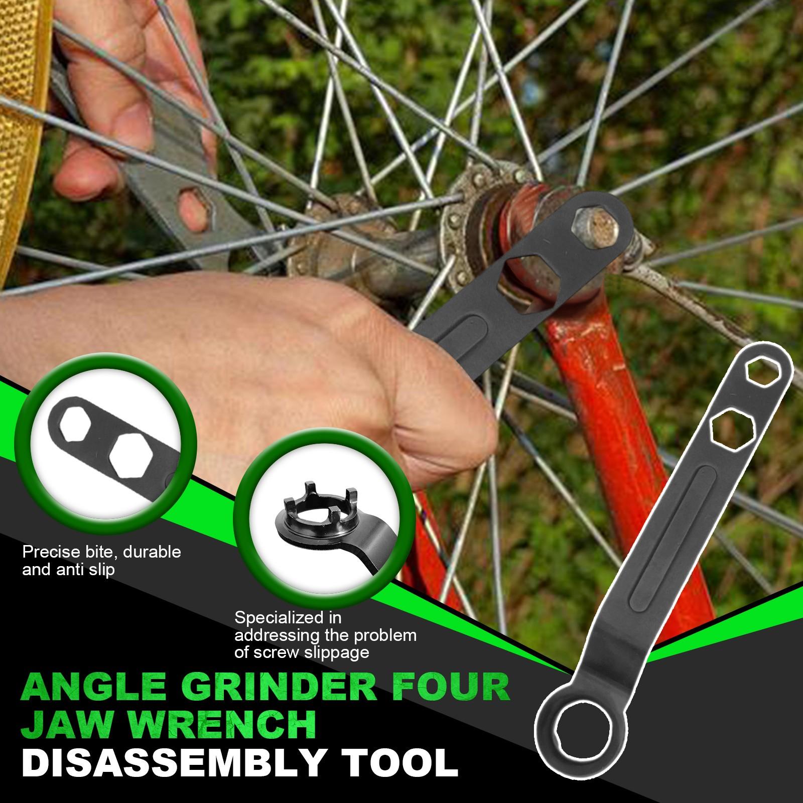 

Угловая шлифмашина Инструмент для разборки с четырьмя кулачками, Аксессуары для регулировки шлифовальной машины, Разборка и сборка прижимной пластины One Size чёрный