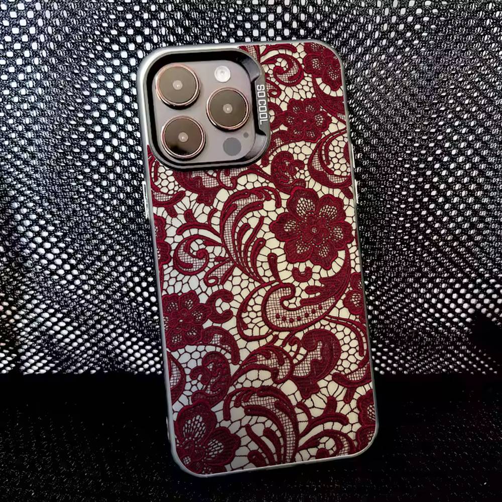 Mode Spitze Handyhülle Für iPhone 16,15,14,13,12,11,8,7,Pro,Max,Plus,Mini,XS,SE Anti-Fall Schwarz Matt Hart
