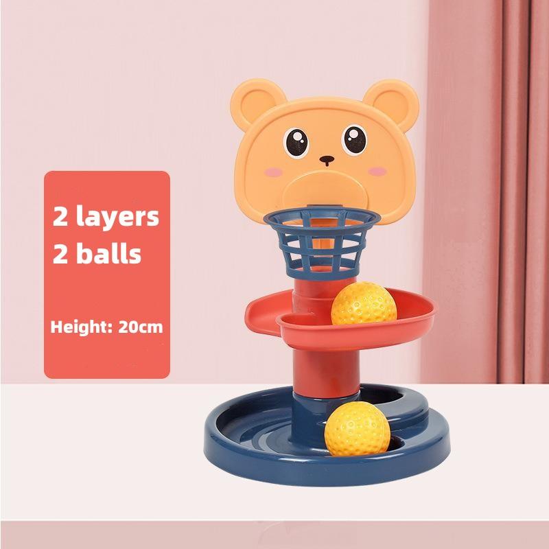 Creative Rotating Track Rolling Children's Baby Educational Toys Spinning Sliding Ball Tower Stacking
