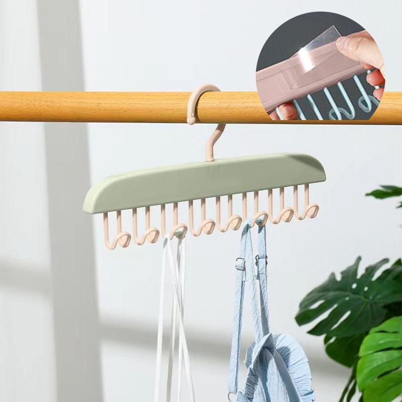 

1 шт. Многофункциональная вешалка для одежды с восемью крючками для дома и ванной комнаты, не оставляющая следов, высокоэстетичная, конфетного цвета, крючок для хранения 28cm