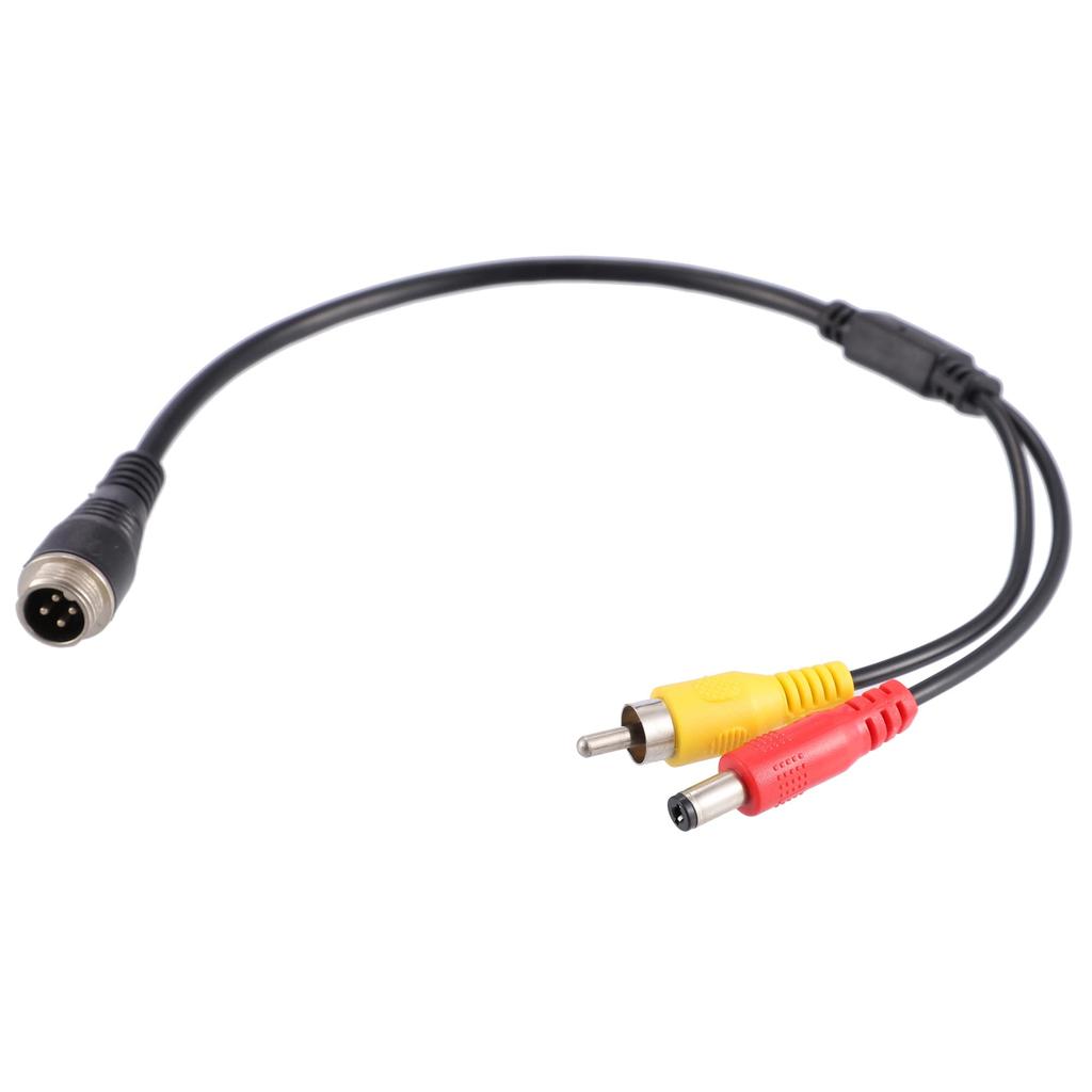uxcell Car Camera Adapter 36.5cm 4 Pin To RCA Adapter M12 4 Pin Male