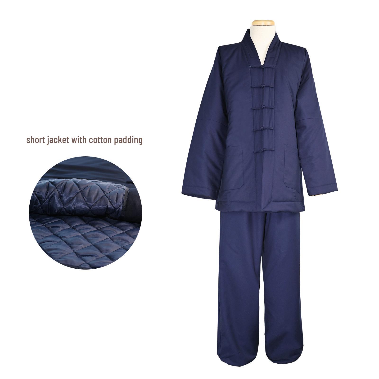 

Унисекс Осенне-зимний комплект халата для тай-чи/даосизма с косой застежкой и плюшевой подкладкой S (Height 150~160 cm)