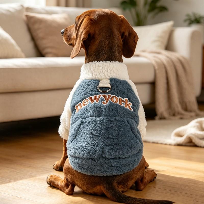 PETCIRCLE Pet Dog Cat Hoodie Small Dogs Cats Winter Warm Fleece Sweatshirt With Pocket