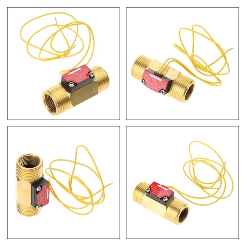 High Performances DN20 Water Flow Brass Water Flow Switchs 1.5-50L/min Water Flows Control Liquid Flowmeter A0KF