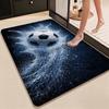 Soccer Ball Water Splash Print Theme Rug Soft Texture Nonslip Carpet For Hallway Balcony Study Home Party Decor Christmas Gift