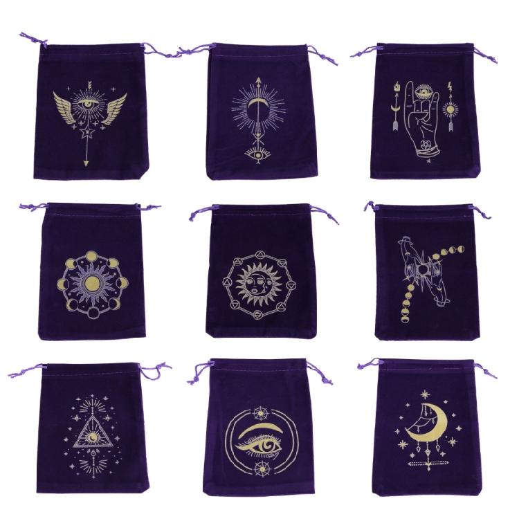 Würfel Zugbeutel Schmuckbeutel Organizer Tarot Orakelkarten Aufbewahrungstasche Reise Geschenktasche Hexerei Zubehör