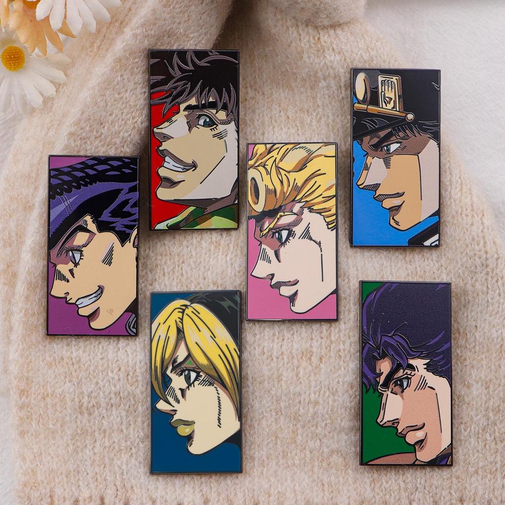 JOJO's Bizarre Adventure Metal Brooch Badge Ornament - English Cartoon Accessory