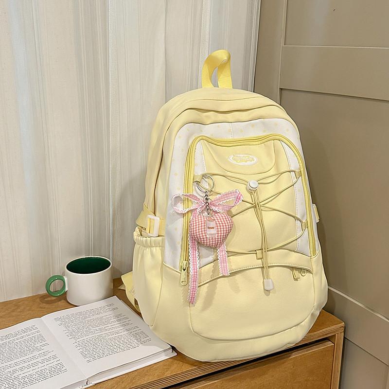 Teenagers Nylon Student Backpack With Waterresistant Features For Girl Use Daily