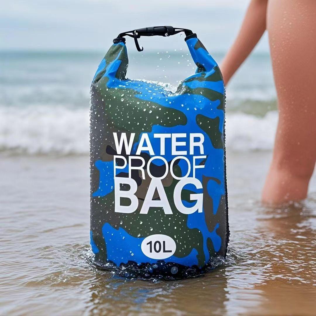 

Outdoor Waterproof Mountaineering and Rafting Bag for Camping, Cycling, and Canyoneering 10L Single Strap синій