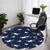 1PCHorse Pattern Office Round Area Rug, Indoor Mat Suitable For Office, Under Office Chairs Bedroom Living Room Home Decor, Room Deco034