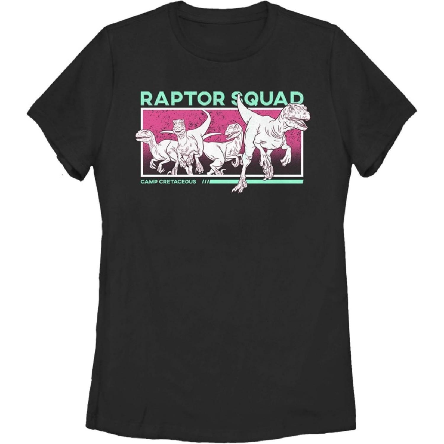 Jurassic World Women s Camp Cretaceous Squad Panel Missy Crew Tee S