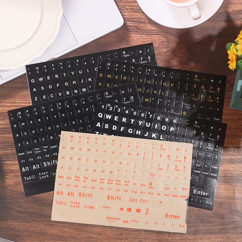English 120 Keys Matte Standard Waterproof Keyboard Stickers Letter Alphabet