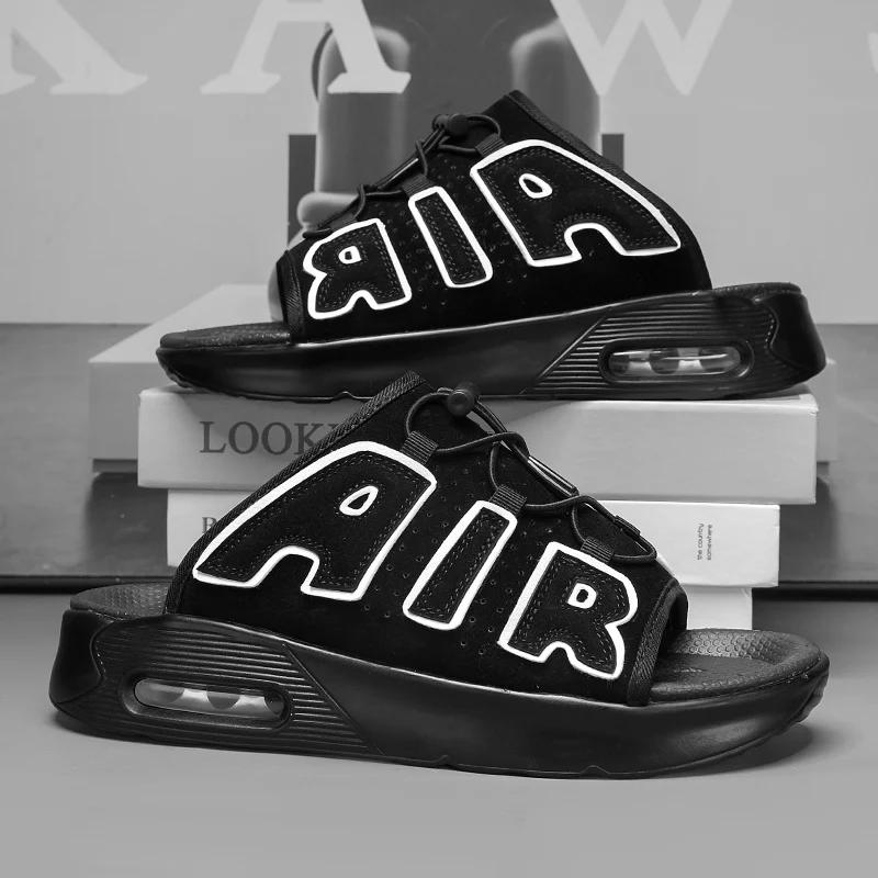 

Новые последние летние сандалии для отдыха на воздушной подушке с противоскользящим покрытием для мужчин, универсальные модные пляжные туфли из искусственной кожи, размер 39-44 44