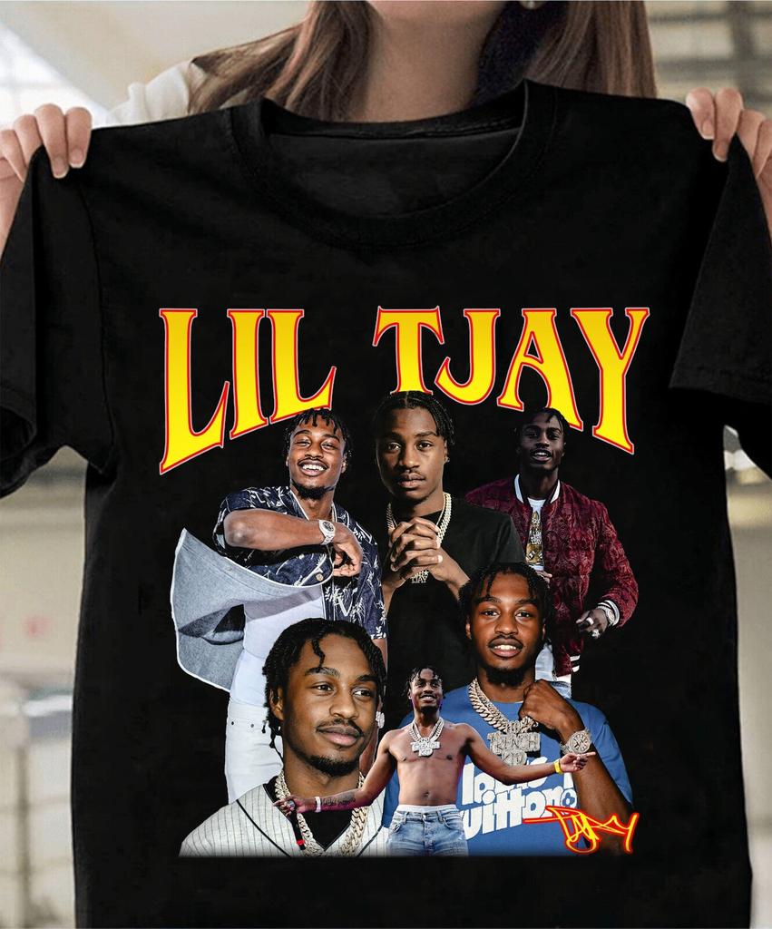Rare Lil Tjay Cotton Hip Hop Gift For Fan Black S-2345XL Unisex T-Shirt GC881