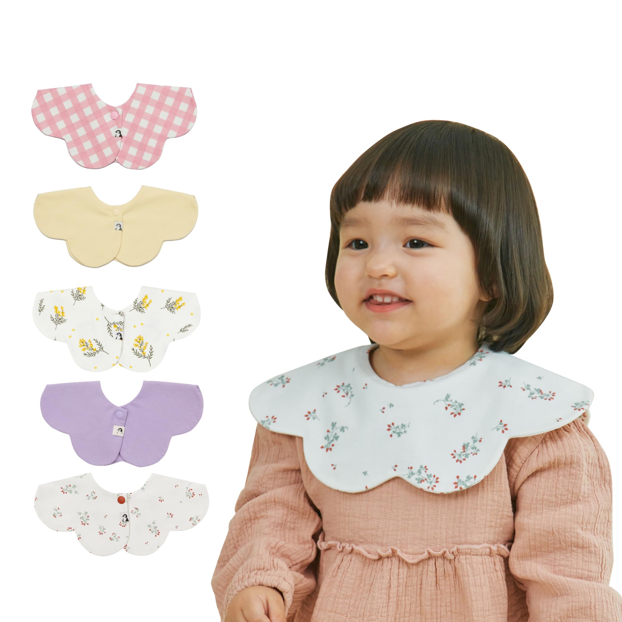 

Набор детских слюнявчиков Konny Детский слюнявчик Слюнявчик-ролик Впитывающий и быстросохнущий Простой Для девочки Для мальчика Координация ребенка Подарок на детский праздник Стильный подарок 5 Красный Бабочка