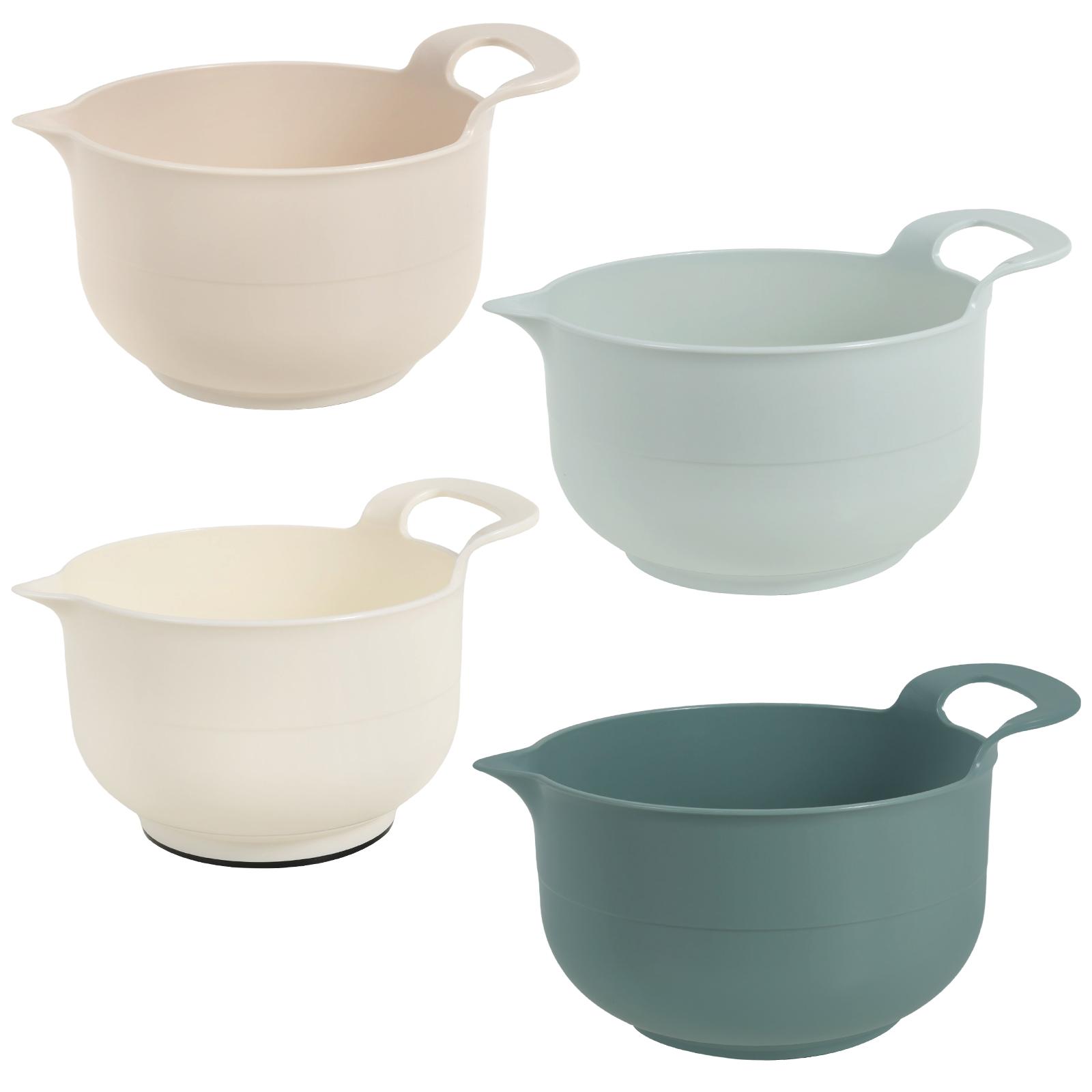 

4 Pcs Plastic Mixing Bowl Set Reusable Plastic Nesting Mixing Bowl Multi-functional Nesting Container for Kitchen Cooking Baking